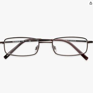 Readers.com The Freeland Unisex Half-Readers in Glossy Brown -1 Pair